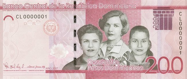 200 dominican pesos banknote obverse