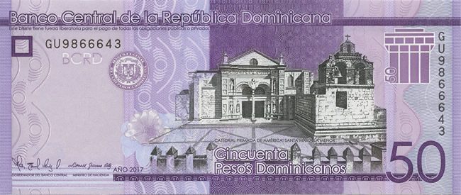 50 dominican pesos banknote obverse