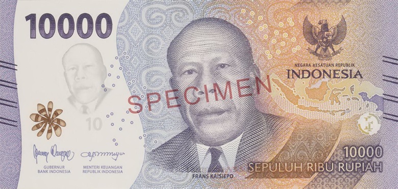 Nota de 10000 rupias indonésias Série da 2022 Anverso