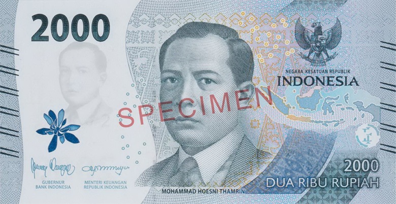 Nota de 2000 rupias indonésias Série da 2022 Anverso